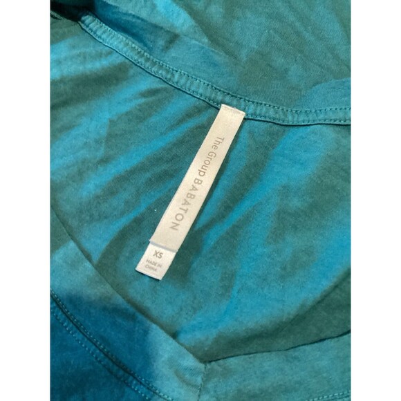 Babaton Teal Blue Modal Blend Short Sleeve Shirt XS - Picture 4 of 5